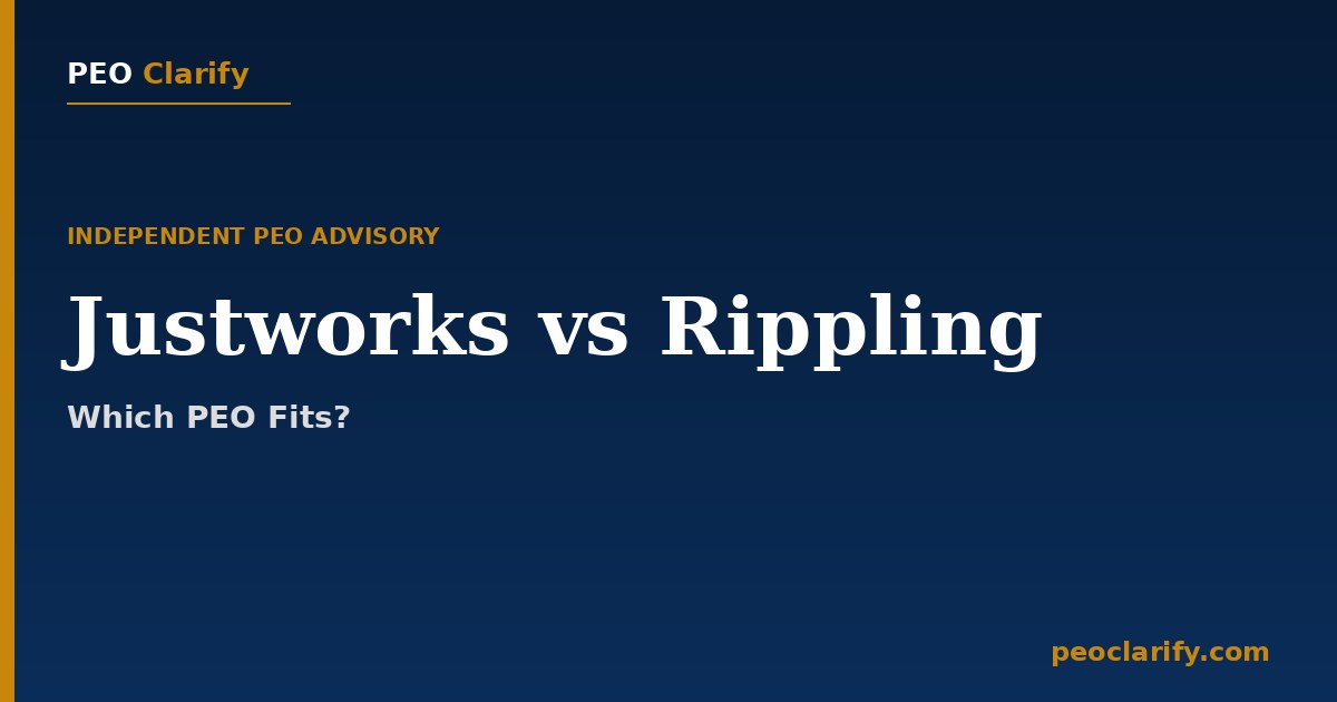 Modern technology workspace representing Justworks and Rippling PEO platforms